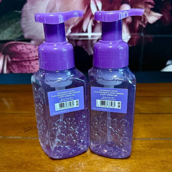 2 for $30 SALE - NEW 2-Pc BBW FRESH CUT LILACS Foaming Hand Soap 8.75oz 2-Pc - Picture 2 of 2